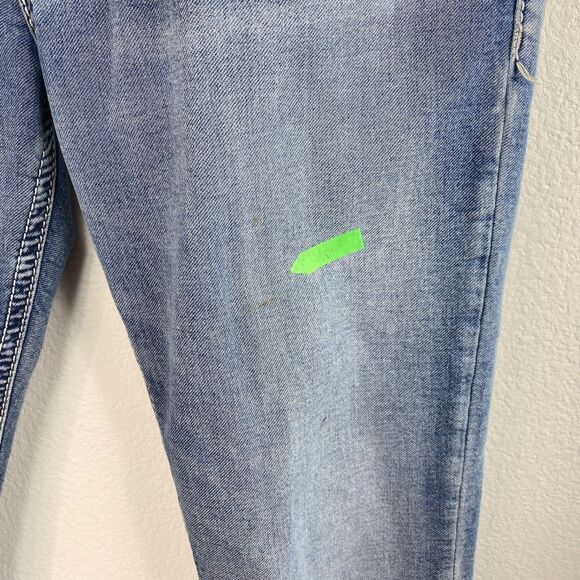 Mens Silver Grayson Blue Jeans 34/32 Straight Leg Mid Rise Med Wash Straight - Picture 16 of 16